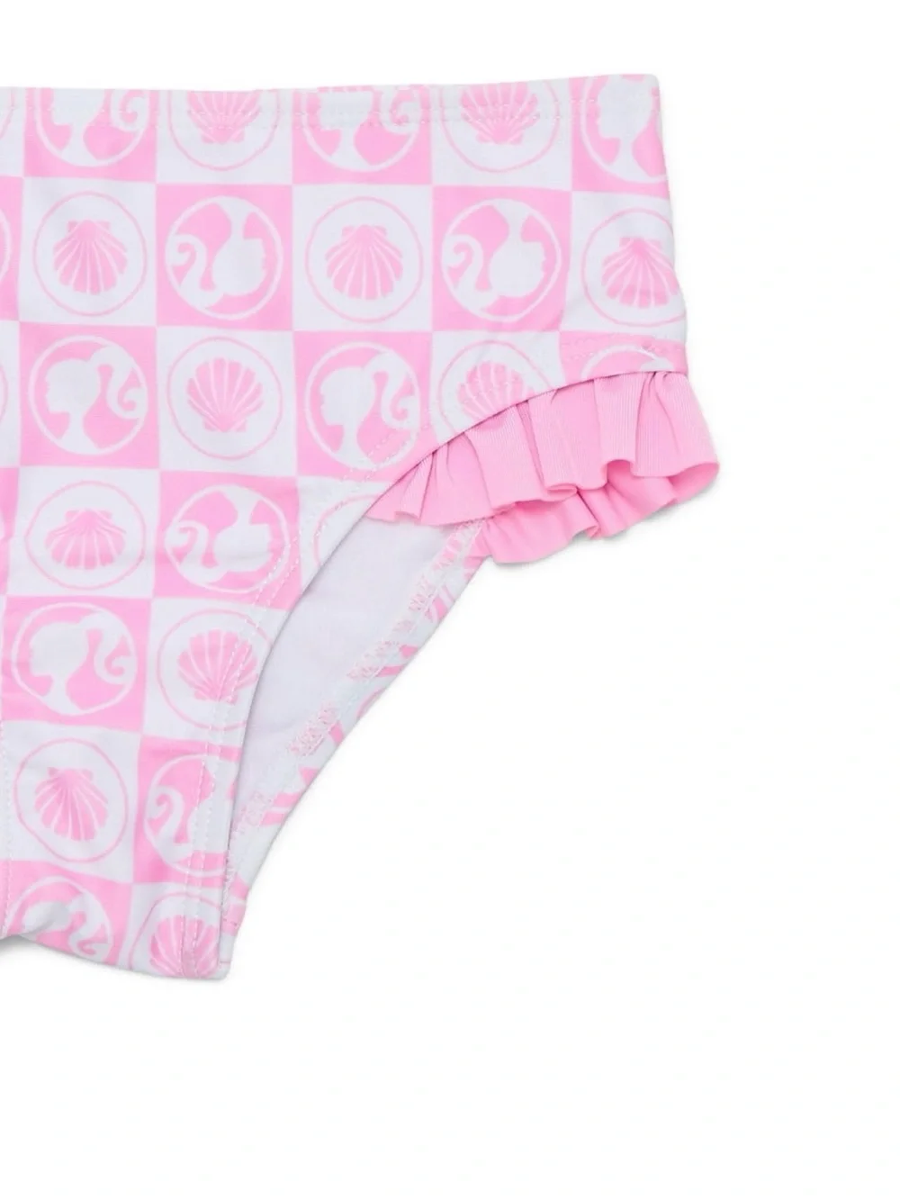 Barbie Pink and White Surfboard Graphic Girls' Swim set